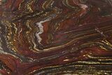 Polished Tiger Iron Stromatolite Slab - Billion Years #317890-1